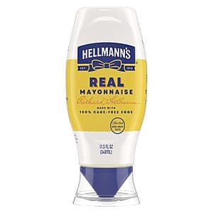 11.5-Oz Hellmann's Real Mayonnaise Squeeze Bottle $1.80 w/ S&S