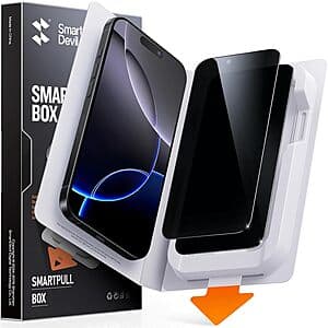 2-Pk SmartDevil Privacy Tempered Glass Screen Protectors for iPhone (Various) $4.50 & More