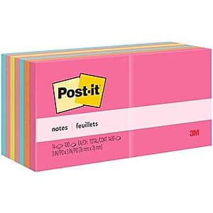 14-Pk 3x3" Poptimistic Collection Post it Notes $4.90