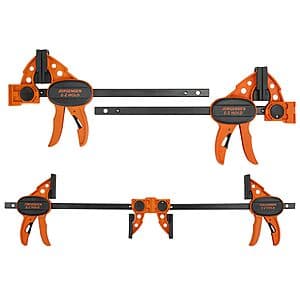 4-Pk JORGENSEN E-Z Hold 6" Light Duty Woodworking Bar Clamps $25.20 or less