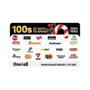 $100 One4all Gift Cards (various, physical or digital) + $10 Target Gift Card $100
