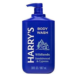Select Accts: 30-Oz Harry's Men's Body Wash (Wildlands / Sandalwood & Cypress) $4.80 w/ S&S