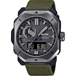 Casio Men's PRW-6900 Series Pro Trek Tough Solar Triple Sensor Watch (Green) $312 + Free S&H