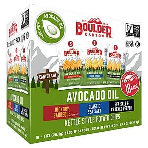 18-ct 1-oz Boulder Canyon Avocado Oil Kettle Style Potato Chips (Variety Pack) $10.55 w/ Subscribe & Save