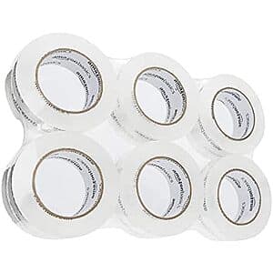 6-pk Amazon Basics 1.88" x 109-Yards Packing Tape (Crystal Clear) $11.95 w/ S&S