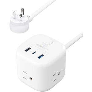 AmazonBasics 3 Outlet + 3 USB Port Power Strip Cube w/ 5' Cord $7 + Free Shipping w/ Prime