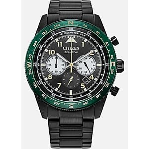 (Refurbished) Citizen 43mm Men's Sport Chronograph Calendar Eco-Drive Black Watch $157.50 + Free S&H