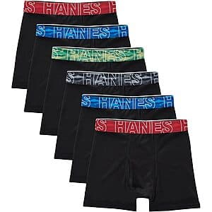 6-Pack Hanes Boys' Big Performance Tween Boxer Briefs Underwear $10.50