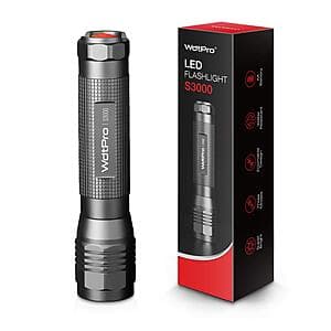 WdtPro S3000 1600-Lumen 3-Mode IP67 LED Flashlight $9.75