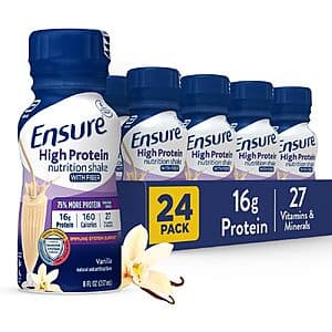 Select Accounts: 24-Pack 8-Oz Ensure High Protein Nutritional Shake (2 Flavors) $27.45 w/ S&S + Free S&H