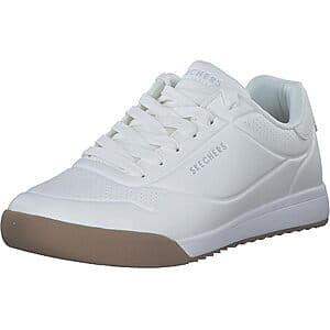 Skechers Men's Zinger 2.0 The Arwen retro court sneaker in black with minimalist athletic styling and memory foam cushioning.