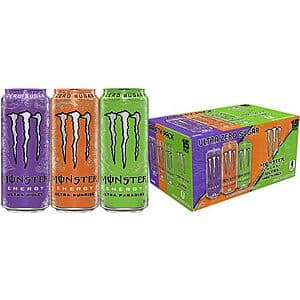 Select Accts: 15-Pk 16-Oz Monster Energy Ultra Sugar Free Variety Pack $16.50 w/ S&S