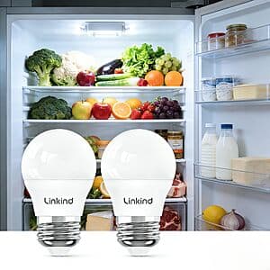 2-Pack Linkind A15 LED Refrigerator Light Bulbs $5