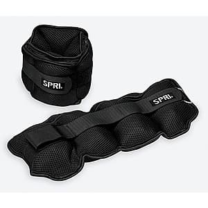 2-Pack 5-Lb SPRI Adjustable Ankle Weights (10-Lbs Total) $6.05