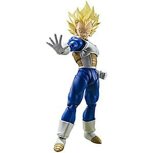 5.3-inch Dragon Ball Z Awakened Blood Super Saiyan Vegeta figure with detailed sculpting and paint application.