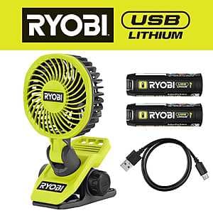 Ryobi USB Lithium Clamp Fan Kit w/ 2.0 Ah USB Lithium Battery & Charging Cable $35 + Free Shipping