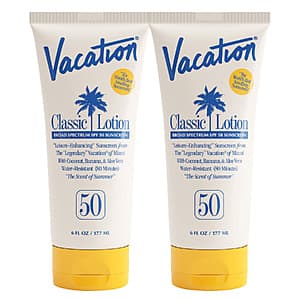 Costco Members: 2-Pk 6-Oz Vacation SPF 50 Classic Sunscreen Lotions $14.95 + Free S&H