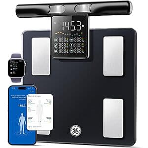 GE 8-Electrode Smart Body Composition Scale w/ 5.3" Handle Display & Bluetooth $59.80 + Free S&H
