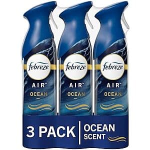 3-Pack 8.8-Oz Febreze Air Mist Freshener Sprays (Ocean Scent) $5.60 w/ Subscribe & Save