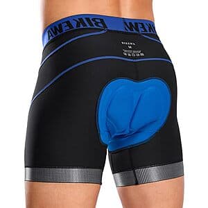 Men's Bikewa 4D Padded Cycling Underwear w/ Anti-Slip (various colors/sizes) $13