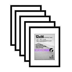 Prime Members: 5-Pack 12x16 Americanflat Picture Frame w/ Plexiglass (Black) $12.50 + Free Shipping