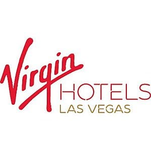 Virgin Hotels Las Vegas exterior and room showcase featuring modern hotel accommodations and amenities.
