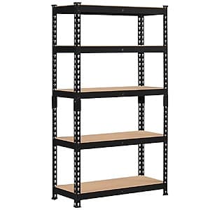 5-Tier Alden Design Boltless Adjustable Steel Storage Shelf Unit $29.10