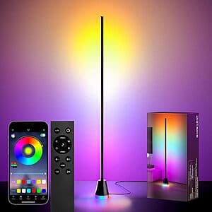 60" Torchlet Corner Floor RGB Lamp w/ App & Remote Control $18 + Free Shipping