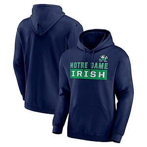 NCAA Men's Officially Licensed Stacked Cotton Blend Fleece Hoodie (Various) from $13.75