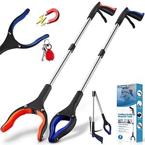 2-Pack 32” TOPGROT Grabber Reacher Tool $13.20