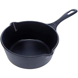 2-qt Victoria Cast Iron Saucepan $14