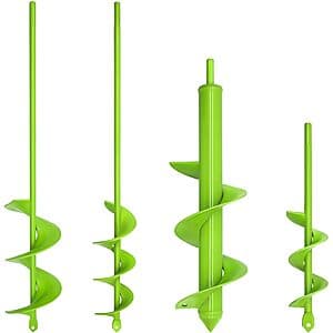 4-Pack TCBWFY Garden Auger Spiral Drill Bits Set $12.50