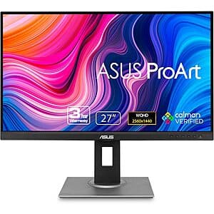27" ASUS ProArt Display PA278QV 1440p Professional Monitor + Mouse or Mousepad $189 + Free S&H