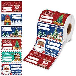 500-Pack Self-Adhesive Christmas Gift Tags (2.95" x 1.6") $6