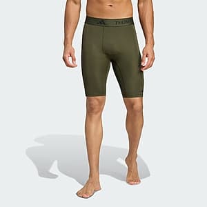 adidas Men's TECHFIT Compression Training Short Tights (Night Cargo, Limited Sizes) $8 + Free Shipping