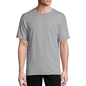 4-Pk Hanes Men's Short Sleeve Essentials Crewneck T-Shirts (Ash) $9.90