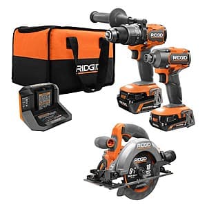 Ridgid 18V 2-Tool Hammer Drill Impact Driver Combo Kit w/ 6-1/2" Circular Saw $149 + Free Shipping
