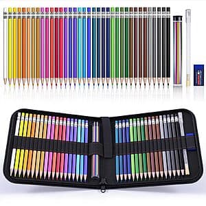 36-Piece Four Candies Erasable Mechanical Colored Art Pencils w/ Sharpener & Bag $11.20 w/ S&S