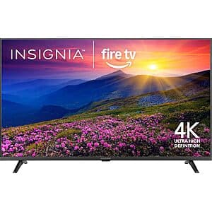 43" INSIGNIA Class F50 Series LED 4K UHD Smart Fire TV w/ Voice Remote $100 + Free S&H