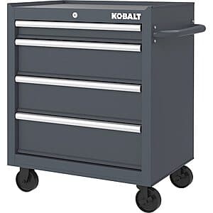4-Drawer Kobalt Steel Rolling Tool Cabinet (4 Colors, 26.7" x 33") $199 + Free Pickup