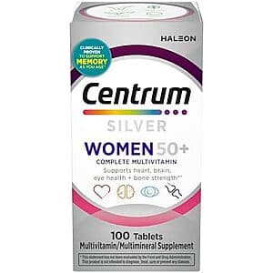 Select Accts: 100-ct Centrum Silver Women 50+ Multivitamin Tablets $1.85 w/ S&S