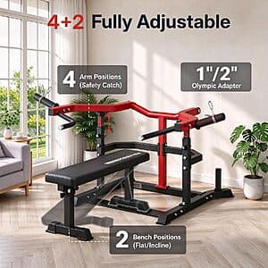 YOLEO 2-in-1 Chest Press Machine (1540-Lb Capacity) $196 + Free S&H