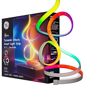 32' GE Cync Dynamic Effects Indoor Smart LED Light Strip $19.80