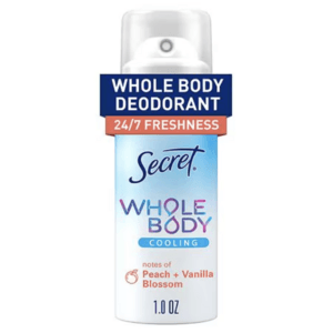 1-Oz Secret Whole Body Aluminum Free Cooling Deodorant Spray (Peach/Vanilla) 2 for Free + Free Store Pickup ($10 Minimum)