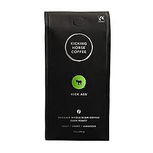 10-Oz Kicking Horse Whole Bean Organic Coffee (Dark Roast) $3.90 w/ Subscribe & Save
