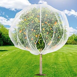 7.8' x 7.8' ZYP Fruit Tree Netting Cover w/ Zipper & Drawstring $15