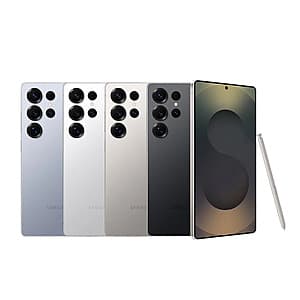 Refurbished Samsung Galaxy S25 Ultra smartphone in Titanium Gray with 512GB storage, showing front display and back design.