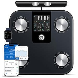 GE 8-Electrode Smart Bluetooth Digital Weight Scale (Black) $60 + Free S&H