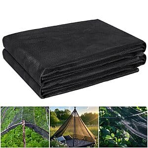 9.8' x 32.8' TAINAT Heavy-Duty Garden Mesh Netting (Black) $18