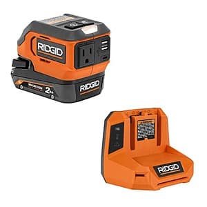 RIDGID 18V Cordless Inverter Kit w/ 2.0 Ah MAX Output Battery, Charger, & AC Inverter $69 + Free S&H